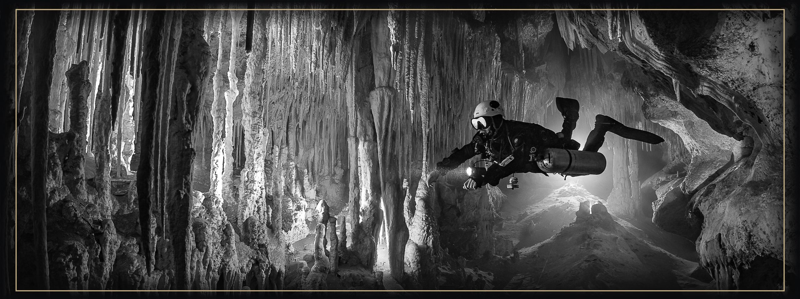 Thibault Blanc a cave diver at Under the Jungle in Mexico